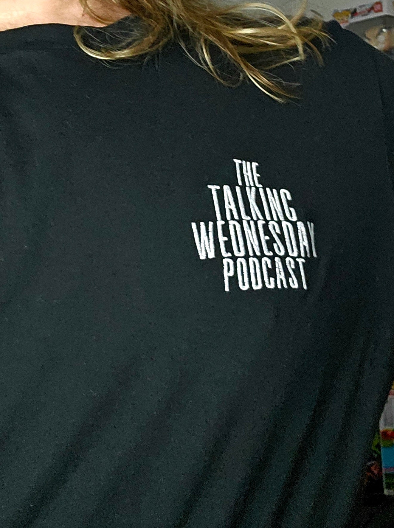 Talking Wednesday Embroidered Long-Sleeve T-Shirt