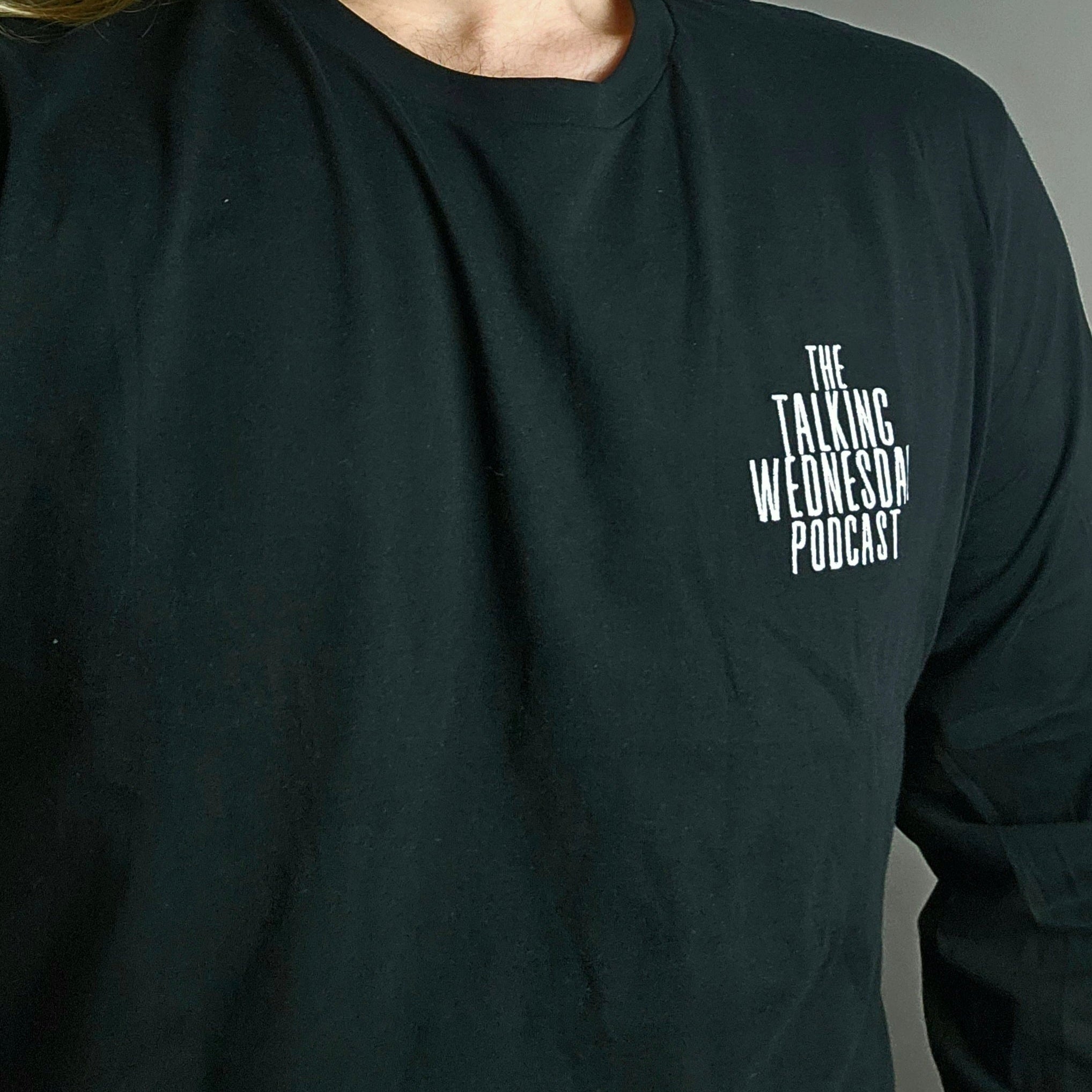 Talking Wednesday Embroidered Long-Sleeve T-Shirt