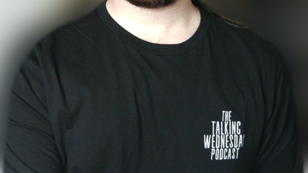 Talking Wednesday Embroidered Long-Sleeve T-Shirt